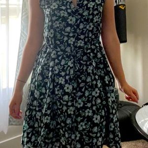 XS Loft Blue/green flower dress